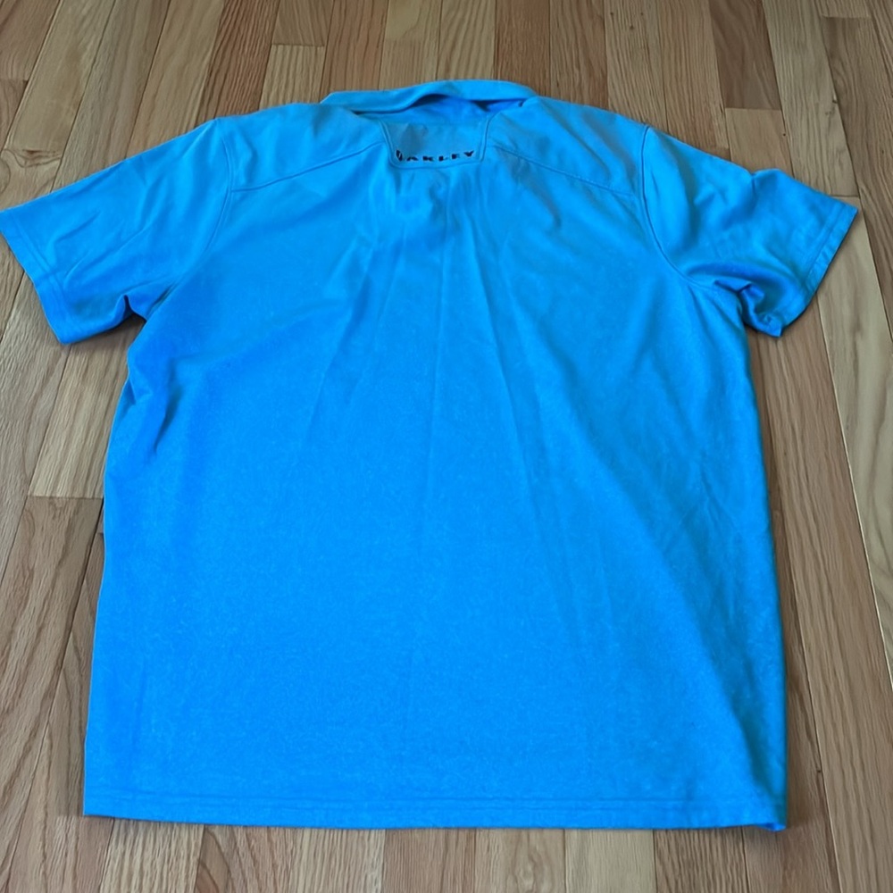 Oakley Polo Shirt Mens Medium Blue Casual Golf Outdoors Hiking - Picture 7 of 9